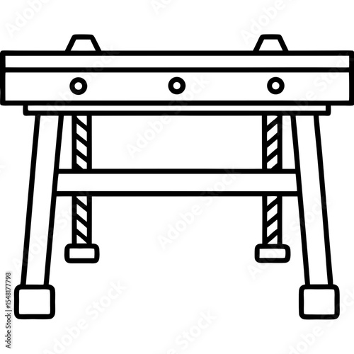 Workshop Table Outline Illustration