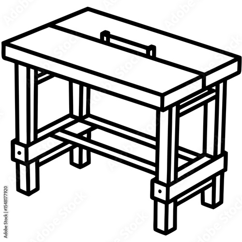 Workshop Table Outline Illustration