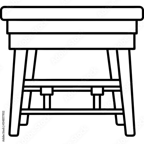 Workshop Table Outline Illustration