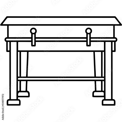 Workshop Table Outline Illustration