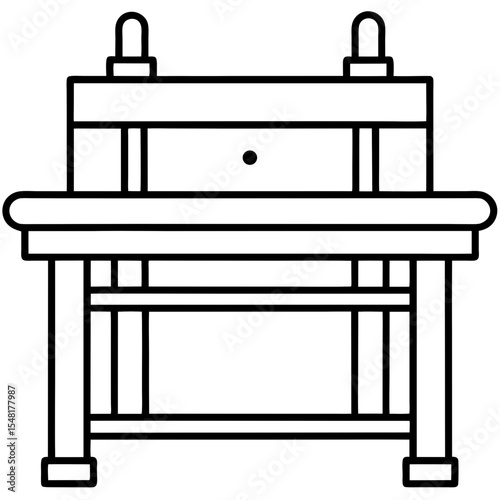 Workshop Table Outline Illustration