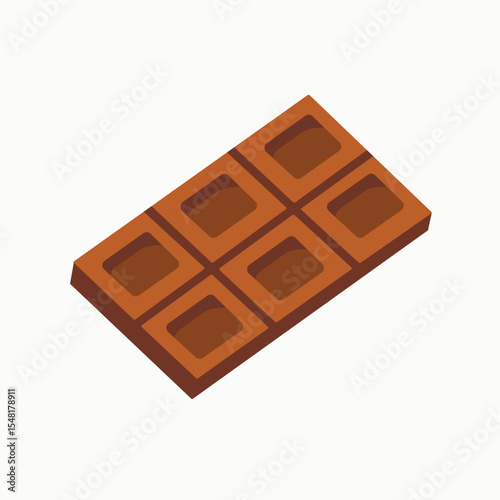 chocolate bar isolate on white background