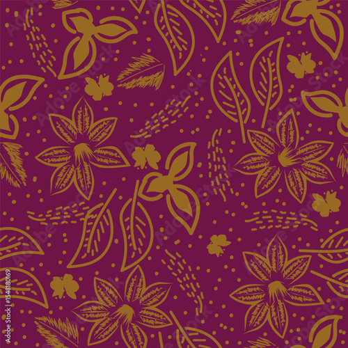 Cute feminine seamless watercolor pattern with little tiny wildflowers, hand drawn