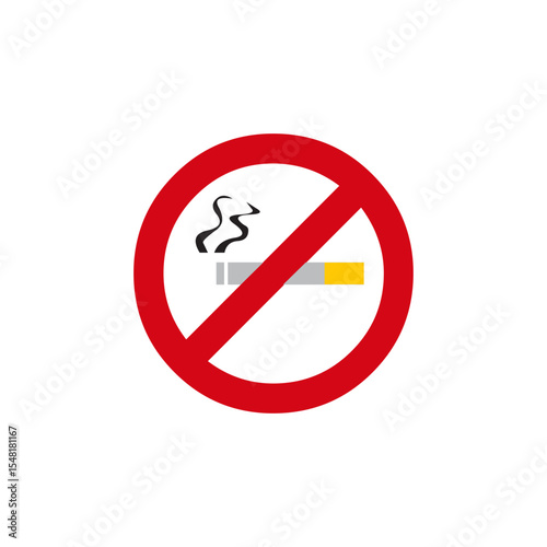 SMOKING BANNED ICON VECTOR SIGN