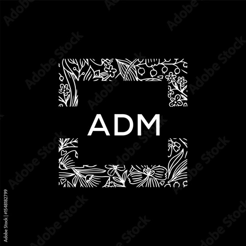 ADM Letter Initial Logo Design Template Vector Illustration