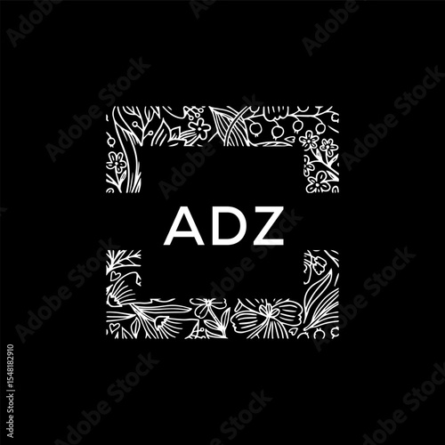 ADZ Letter Initial Logo Design Template Vector Illustration