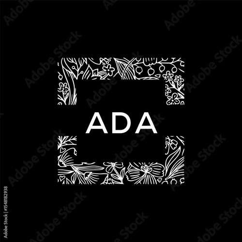ADA Letter Initial Logo Design Template Vector Illustration