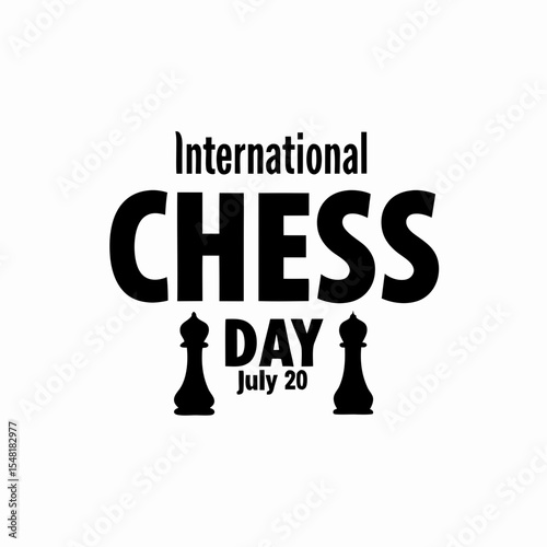 International chess day july 20th graphic design