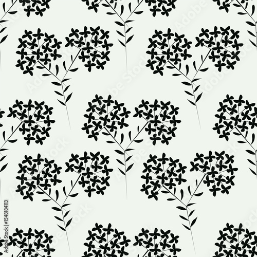 Cute feminine seamless watercolor pattern with little tiny wildflowers, hand drawn