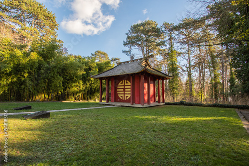 Indochinese Memorial Temple in the agronomie tropicale garden in the Bois de Vincennes Park in Paris, France