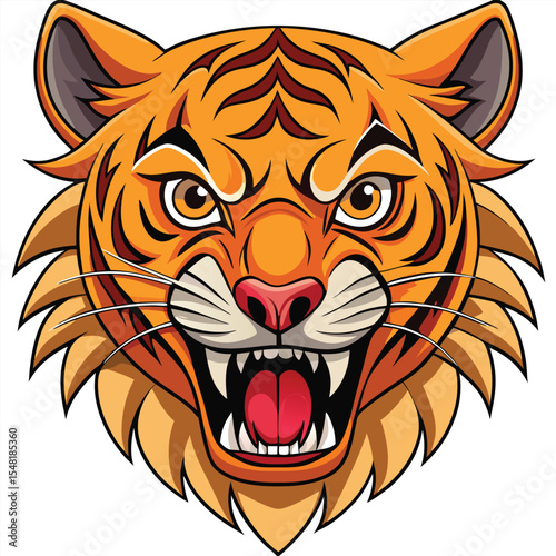 Angry tiger head illustration (1)