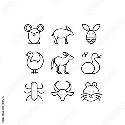    13  vector illustration of 16 mouse  chinchilla.eps