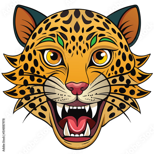Cartoon Leopard Head