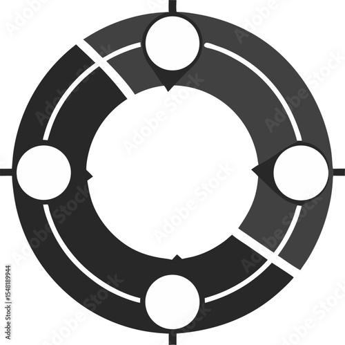 Colorful poker casino chip circle vector illustration with a blank round design and 3D concept for a gambling success symbol