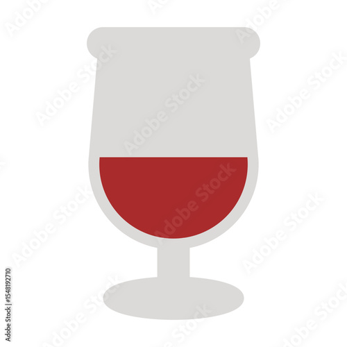 Glass Icon in Flat Style. Color Fill