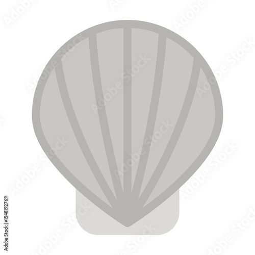 Sea Shell Icon in Flat Style. Color Fill

