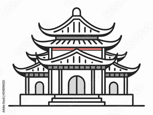 vector illustration of a temple