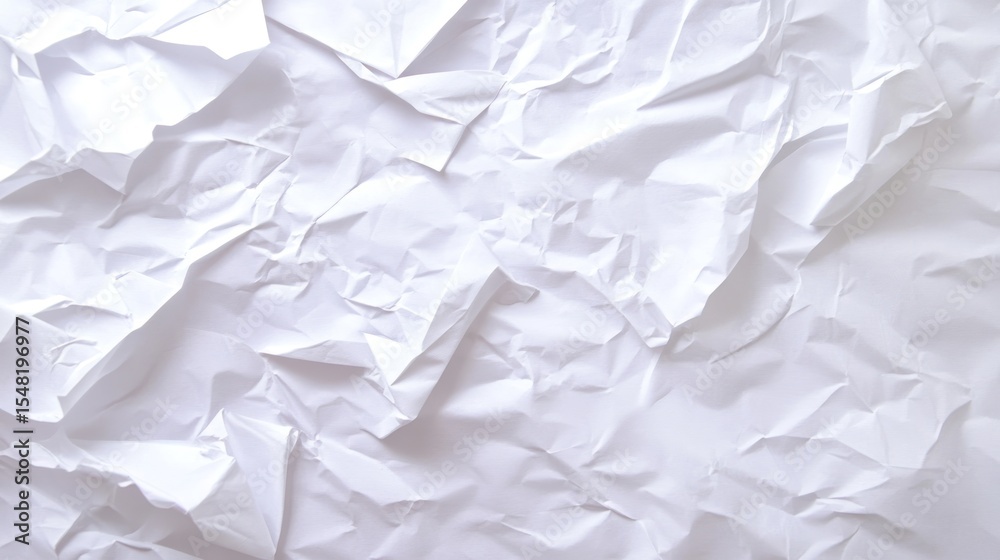 Obraz premium Crumpled white paper texture background