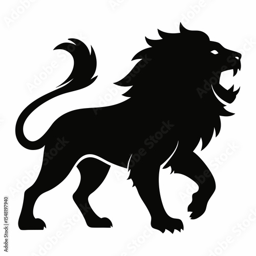 lion black and white