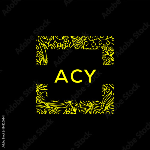 ACY Letter Initial Logo Design Template Vector Illustration