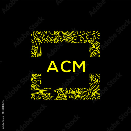 ACM Letter Initial Logo Design Template Vector Illustration