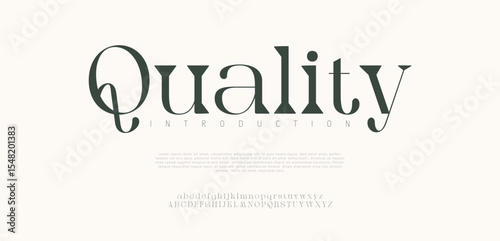 Quality Minimal modern urban fonts for logo, brand etc. Typography typeface uppercase lowercase and number vector illustration. 