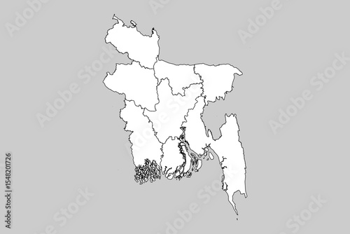 Bangladesh map icon. Bangladesh outline map. Simple icon design. Vector illustration