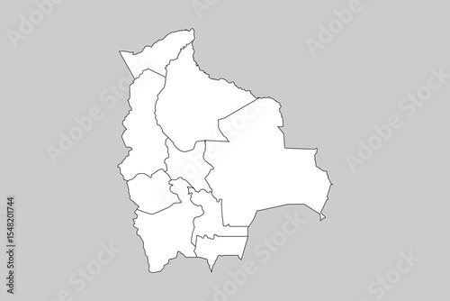 Bolivia map icon. Bolivia outline map. Simple icon design. Vector illustration