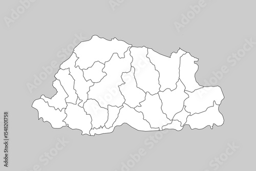 Bhutan map icon. Bhutan outline map. Simple icon design. Vector illustration