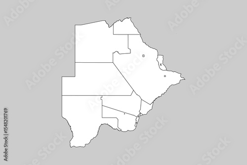 Botswana map icon. Botswana outline map. Simple icon design. Vector illustration