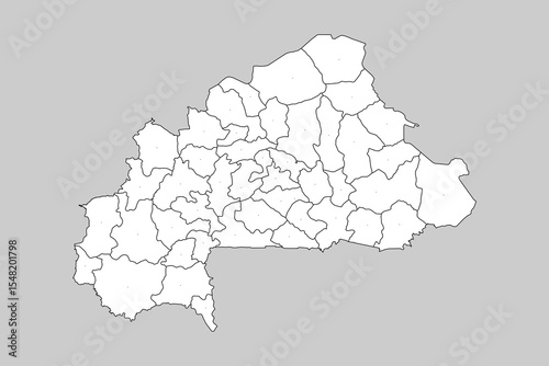 Burkina Faso map icon. Burkina Faso outline map. Simple icon design. Vector illustration