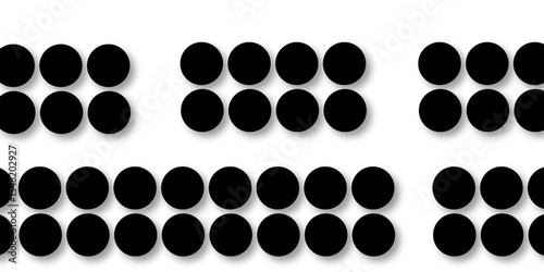 Black tiles wall. round marble textures, ball tiles. Top view pavement circle block black texture with seamless patterns floor background. Air Bubble wrap texture background. Textured Background.