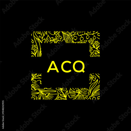 ACQ Letter Initial Logo Design Template Vector Illustration