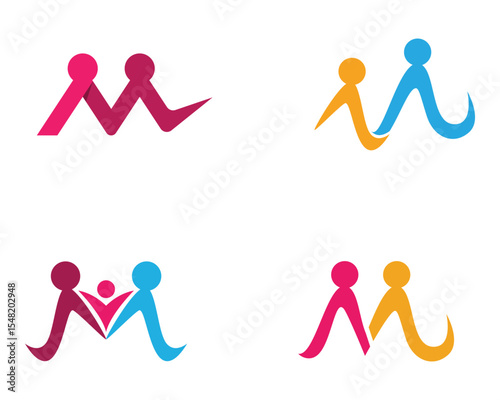 Adoption and community care Logo template vector