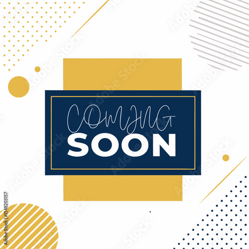 Stylish Coming Soon Event Announcement-Abstract Vector Illustration