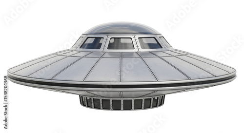 Isolated Silver UFO