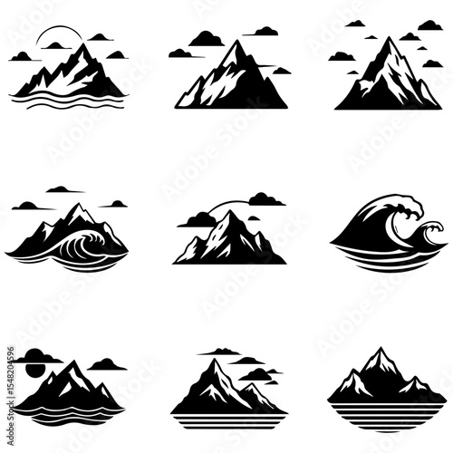 A modern series of mountains with an emphasis on their structural and angular character