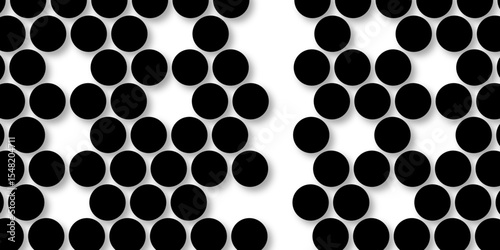 Black tiles wall. round marble textures, ball tiles. Top view pavement circle block black texture with seamless patterns floor background. Air Bubble wrap texture background. Textured Background.