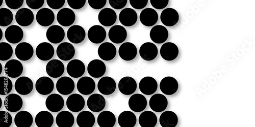 Black tiles wall. round marble textures, ball tiles. Top view pavement circle block black texture with seamless patterns floor background. Air Bubble wrap texture background. Textured Background.