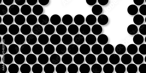 Black tiles wall. round marble textures, ball tiles. Top view pavement circle block black texture with seamless patterns floor background. Air Bubble wrap texture background. Textured Background.