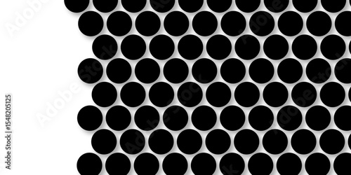 Black tiles wall. round marble textures, ball tiles. Top view pavement circle block black texture with seamless patterns floor background. Air Bubble wrap texture background. Textured Background.
