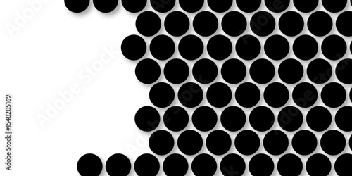 Black tiles wall. round marble textures, ball tiles. Top view pavement circle block black texture with seamless patterns floor background. Air Bubble wrap texture background. Textured Background.
