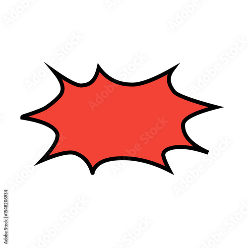 Manga speech bubble. Comic text frame with pop art halftone dotted effect. Balloon chat shape for dialog. Vector cloud for shock shout and scream action messages. Irregular cartoon decoration