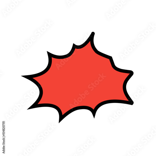 Manga speech bubble. Comic text frame with pop art halftone dotted effect. Balloon chat shape for dialog. Vector cloud for shock shout and scream action messages. Irregular cartoon decoration