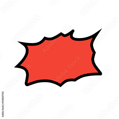 Manga speech bubble. Comic text frame with pop art halftone dotted effect. Balloon chat shape for dialog. Vector cloud for shock shout and scream action messages. Irregular cartoon decoration