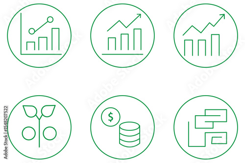 Set of line icon related to income, salary, money, business. Outline icon collection. Editable stroke. Vector illustration. EPS 10