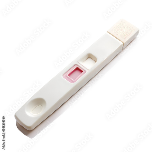 Pregnancy test strip result isolated on transparent background