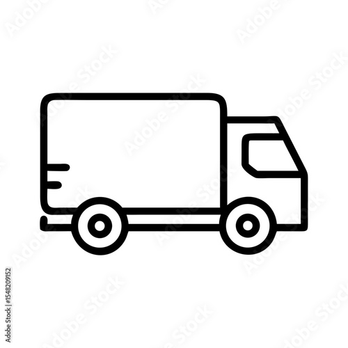delivery van on transparent background for web and graphic design