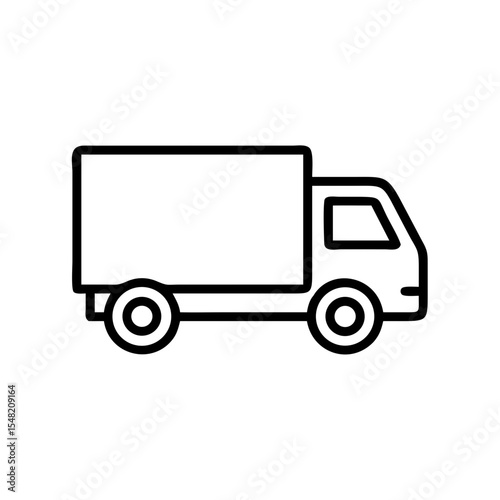 delivery truck on transparent background for web and graphic design