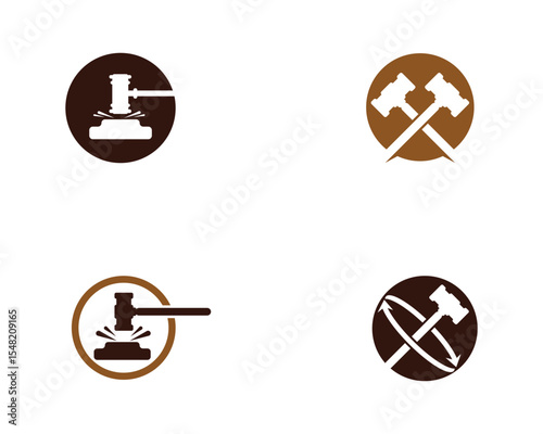 Hammer court Vector icon design illustration